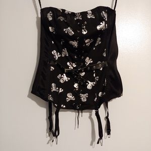 Skull and Crossbones corset OSFA